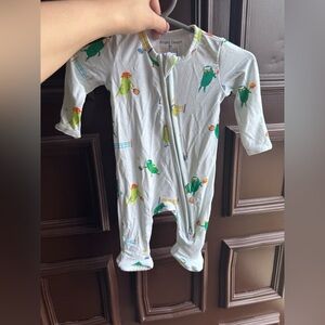 Angel Dear 2 Way Zipper Footie - Pickleball Blue